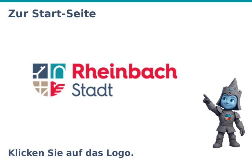 Das unveränderte Logo der Stadt Rheinbach. Ein Klick auf das Logo oben links führt zur Startseite.